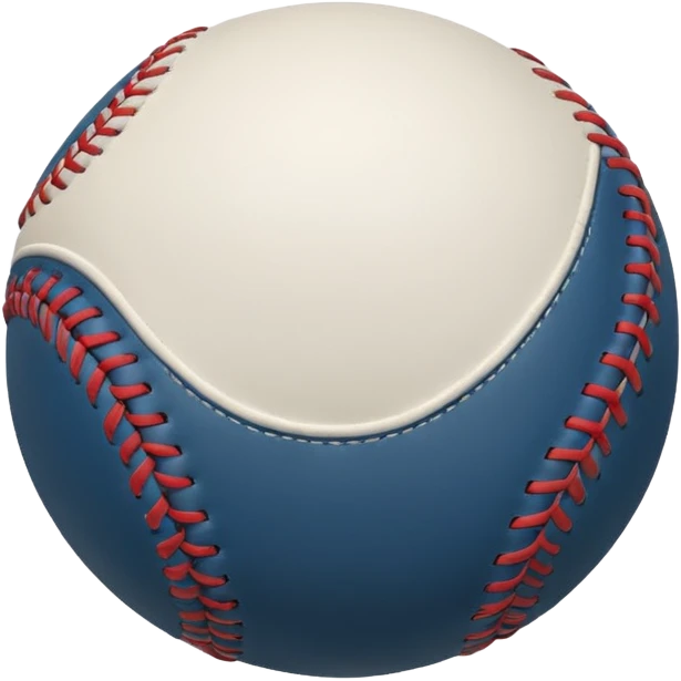 white baseball thai is curving, visible wind marks around it emoji