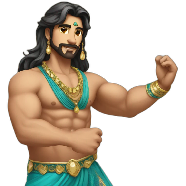 Male belly dancer macho emoji