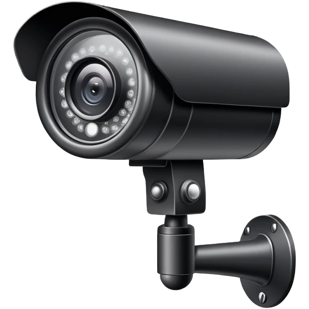 security surveillance CCTV camera mounted on wall emoji