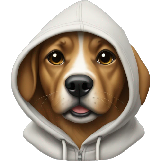 dog wearing hoodie emoji