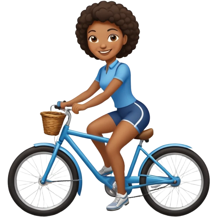 a black woman on a bike emoji