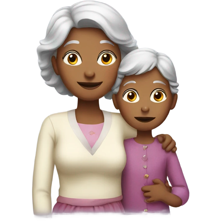 Grandmother with a girl emoji