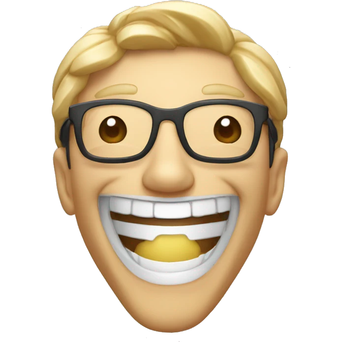 cabeza con el escudo del politecnico internacional sonriendo emoji