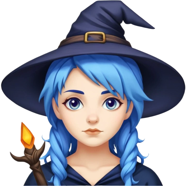 Witch with blue hair emoji