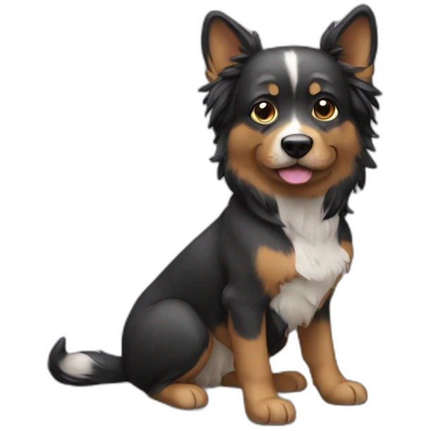 Chat sur chien emoji