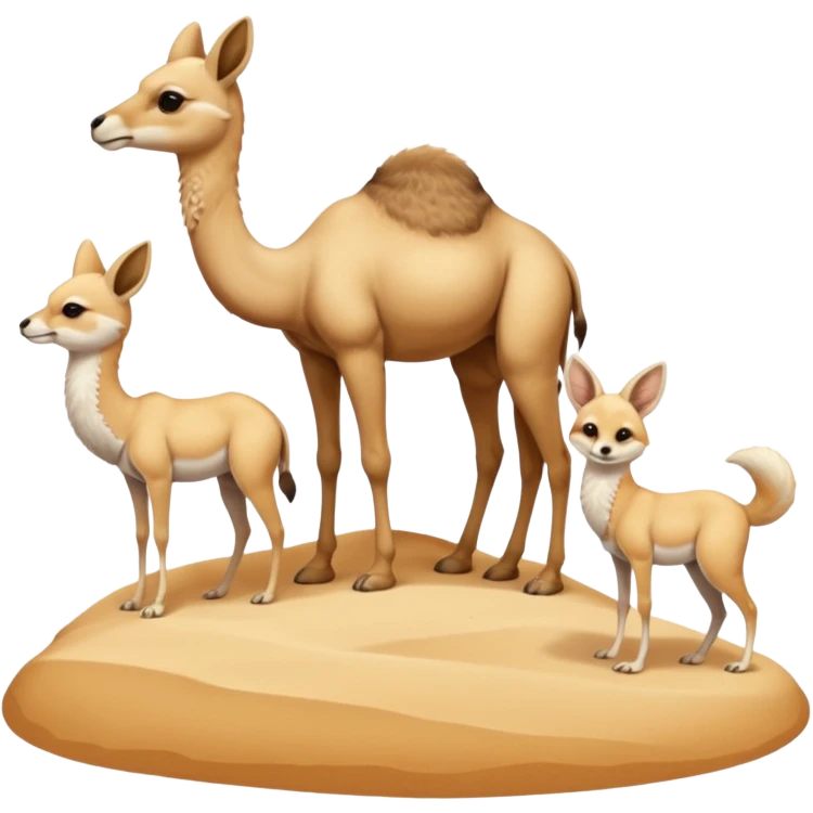 animals living in desert, emoji