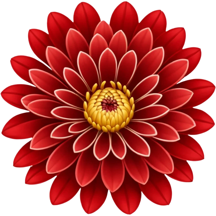chrysanthemum flower red tattoo without the middle yellow emoji