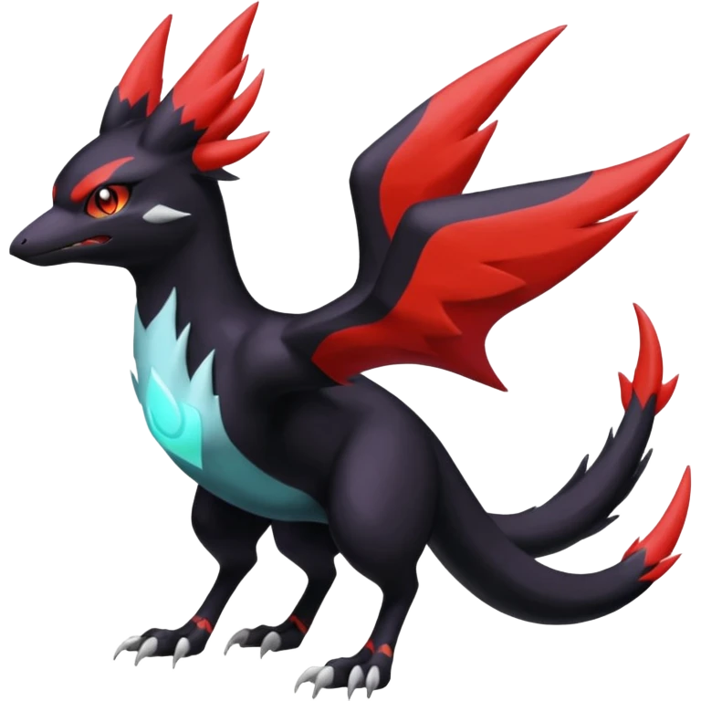 Spooky Nargacuga-Latias-Umbreon-Noibat-Noivern-Silvally-Pokémon-Fakémon-fusion (full body) emoji