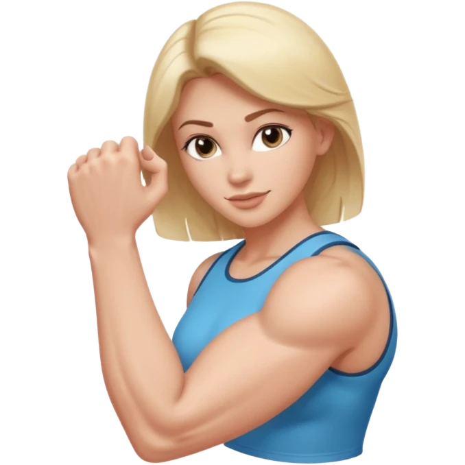 Female arm with muscle and manicured hands  emoji