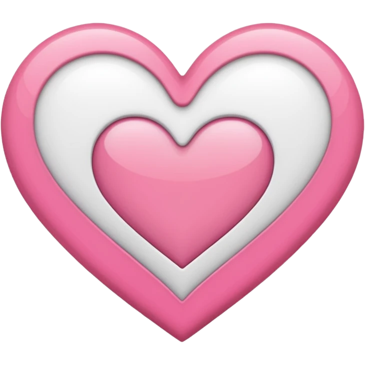 Coração metade rosa e metade branco emoji emoji