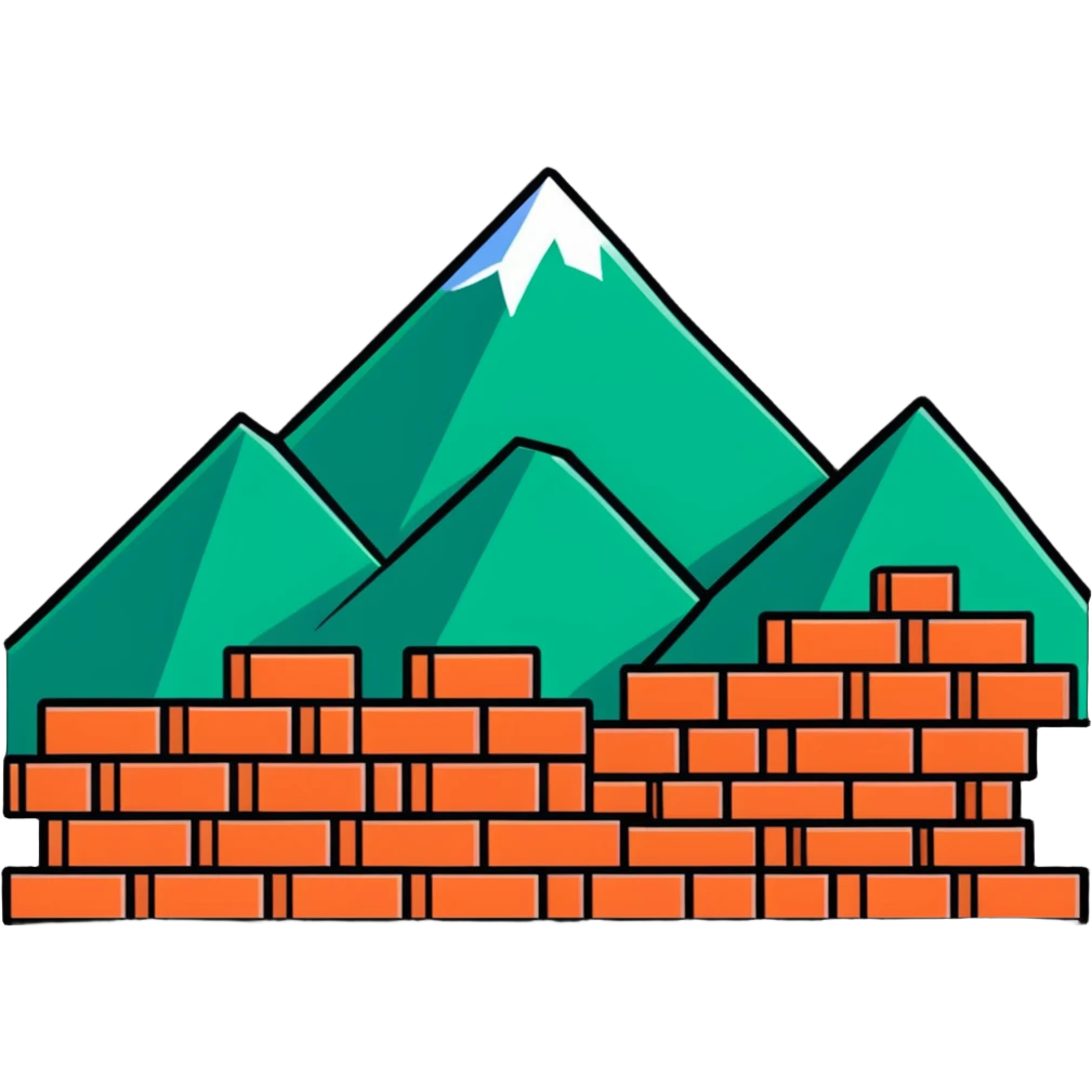 mountain of bricks emoji