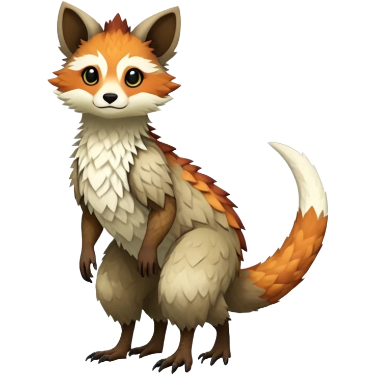 warm-colored Vernid-Trico-Fionbri-creature (full body) emoji