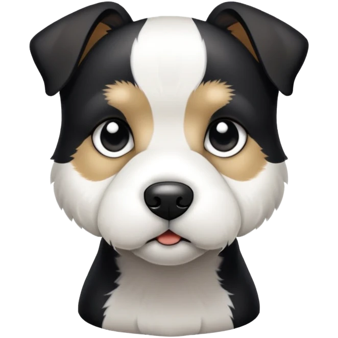 Black and white terrier emoji