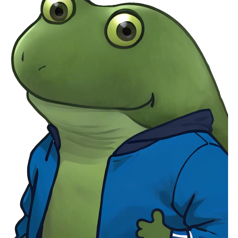 wearing a blue varsity jacket emoji