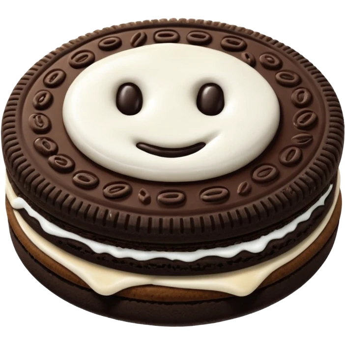 Una galleta oreo emoji