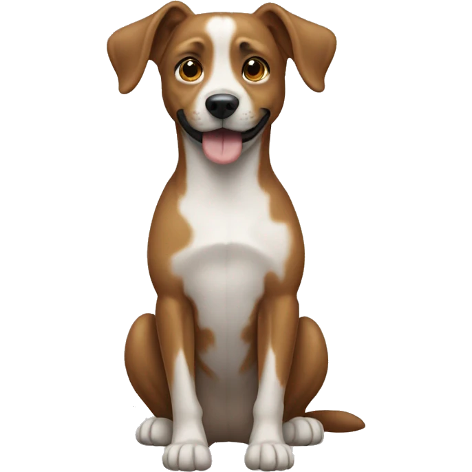 Human wearing dog emoji