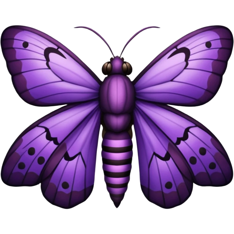 moth purple and black emoji