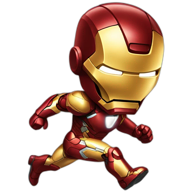 René running iron man emoji