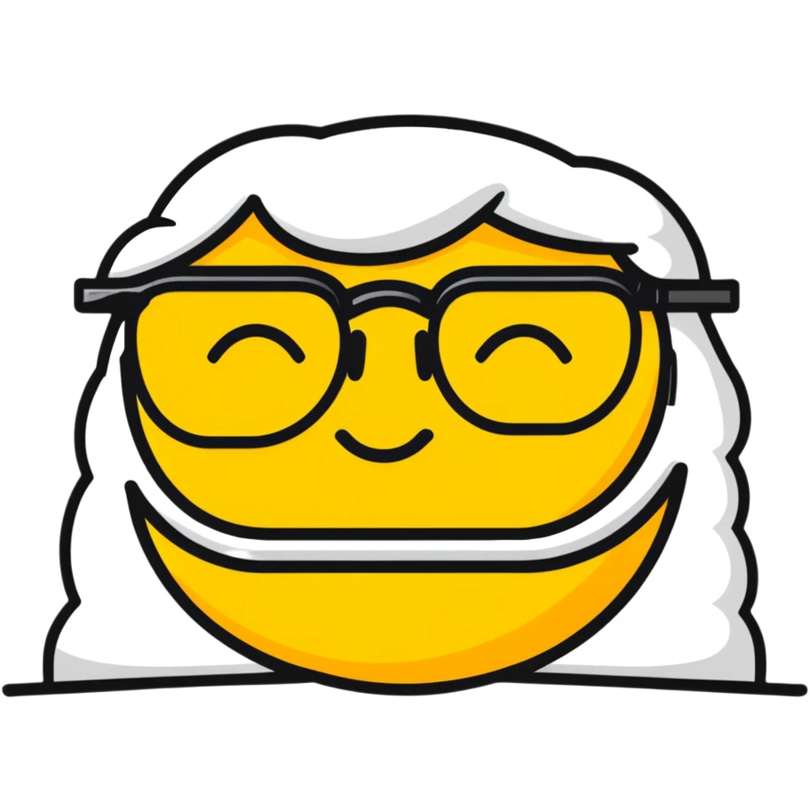 Tired emoji with glasses  emoji