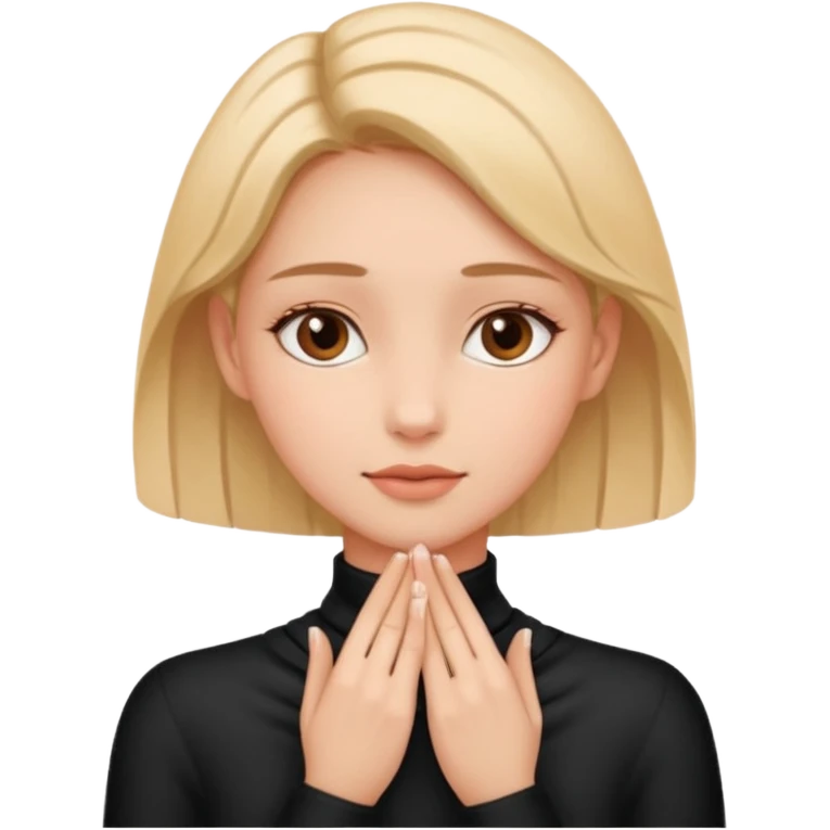 girl with hands around her neck  emoji