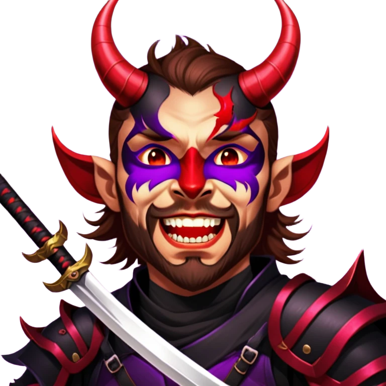 Demon-Horned Warrior emoji