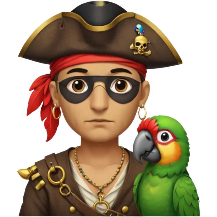 pirate and parrot emoji