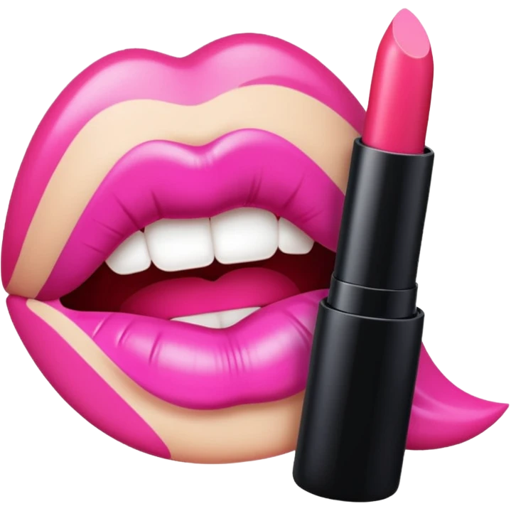 Pink lipstick emoji