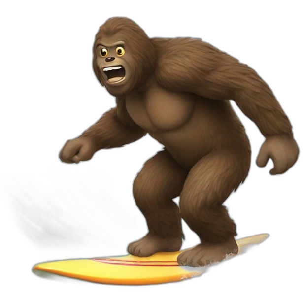 Face Big foot surfing emoji