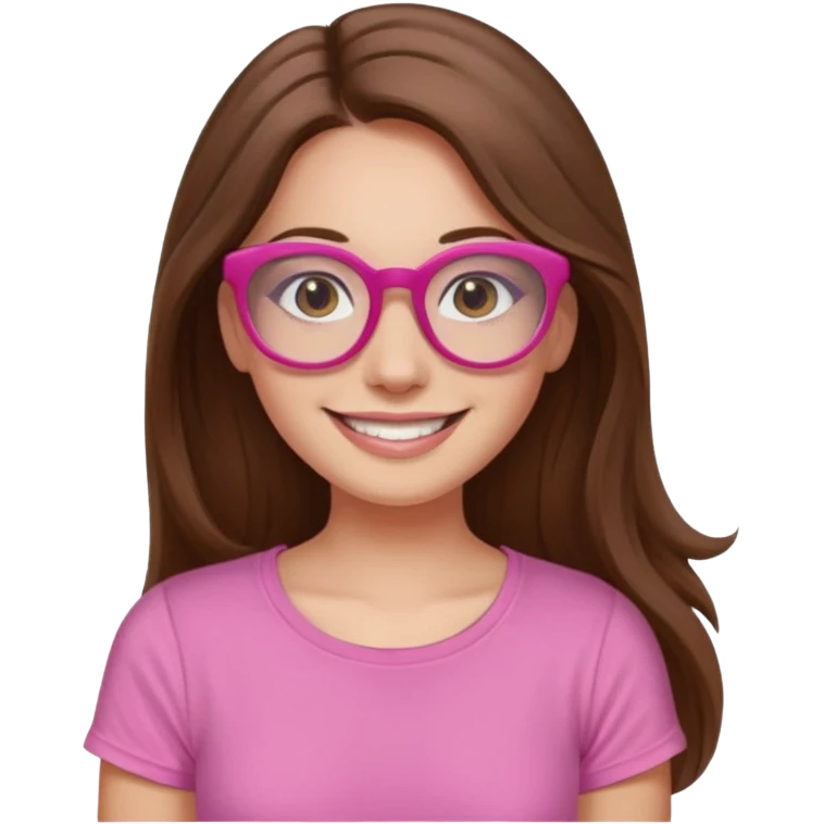 Painting women. smilling   Long hair,  lunette peinture top pink emoji