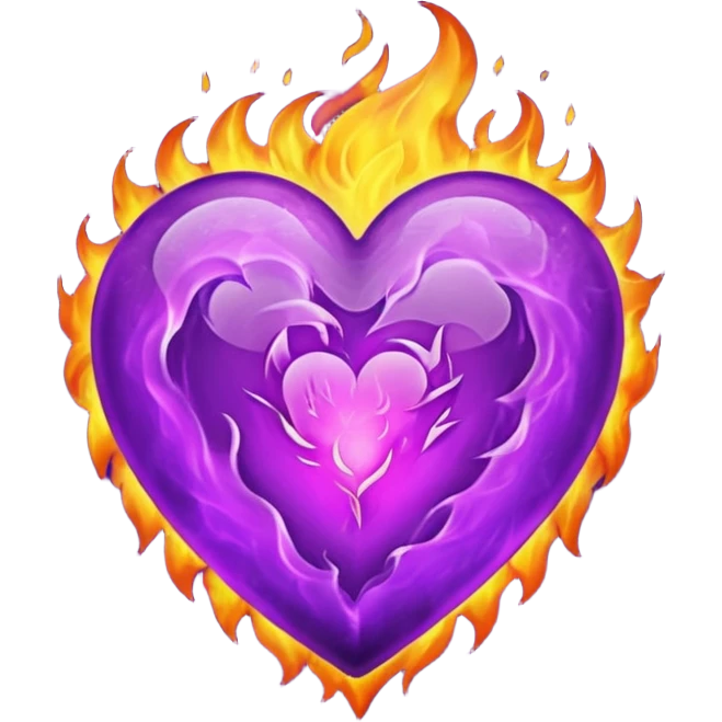 Heart Fire Purple emoji