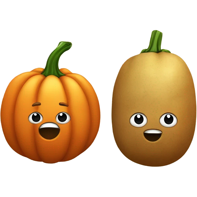 Potato and pumpkin  emoji