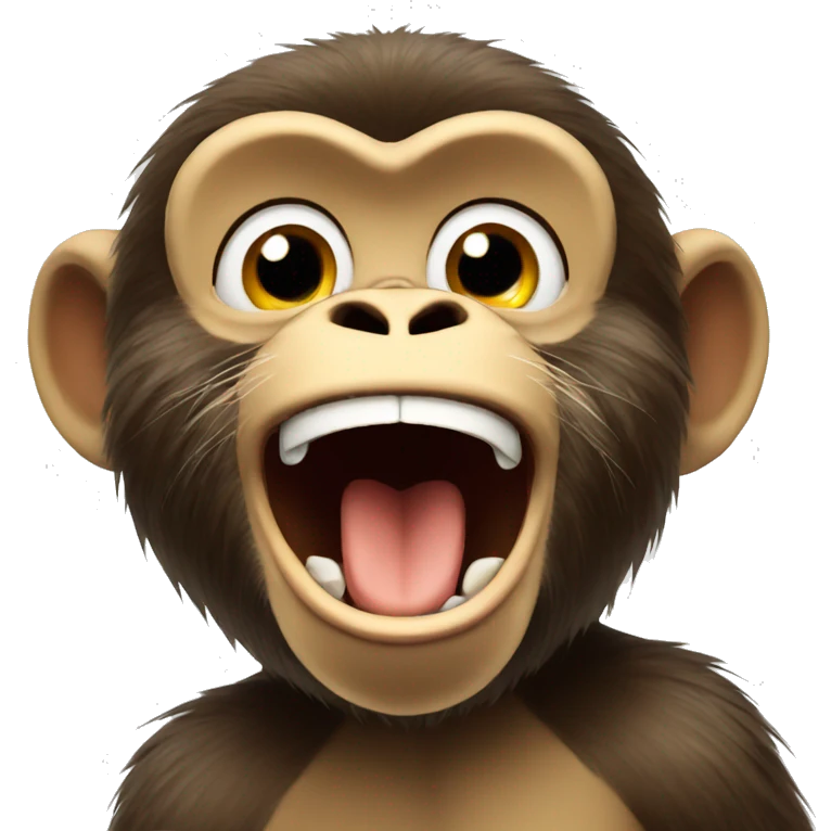 monkey with yawn emoji