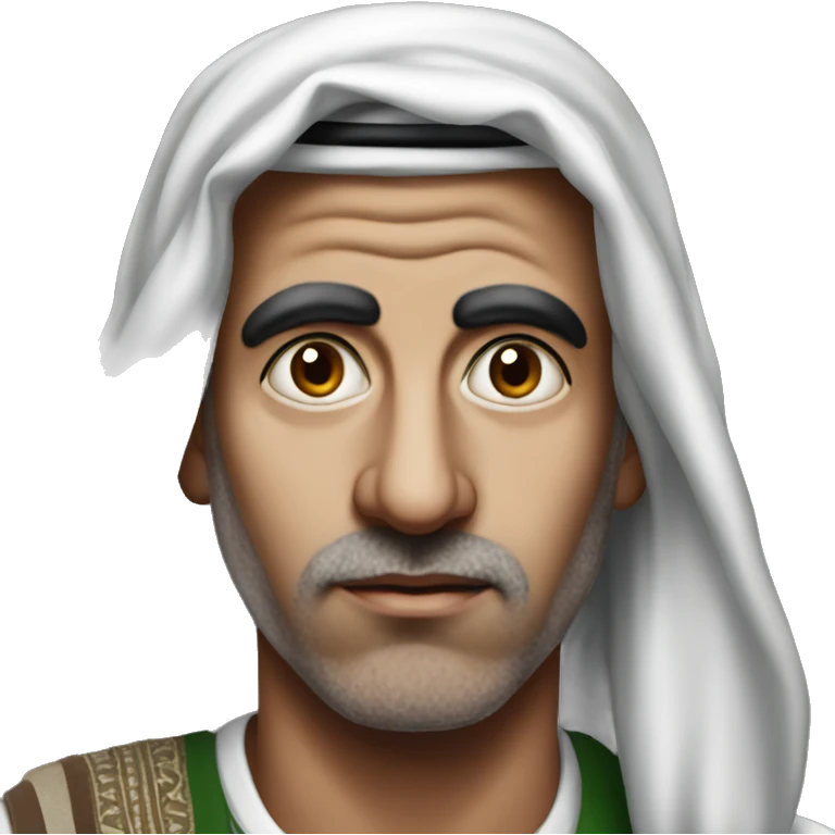 Palestinian man photorealistic serious emoji
