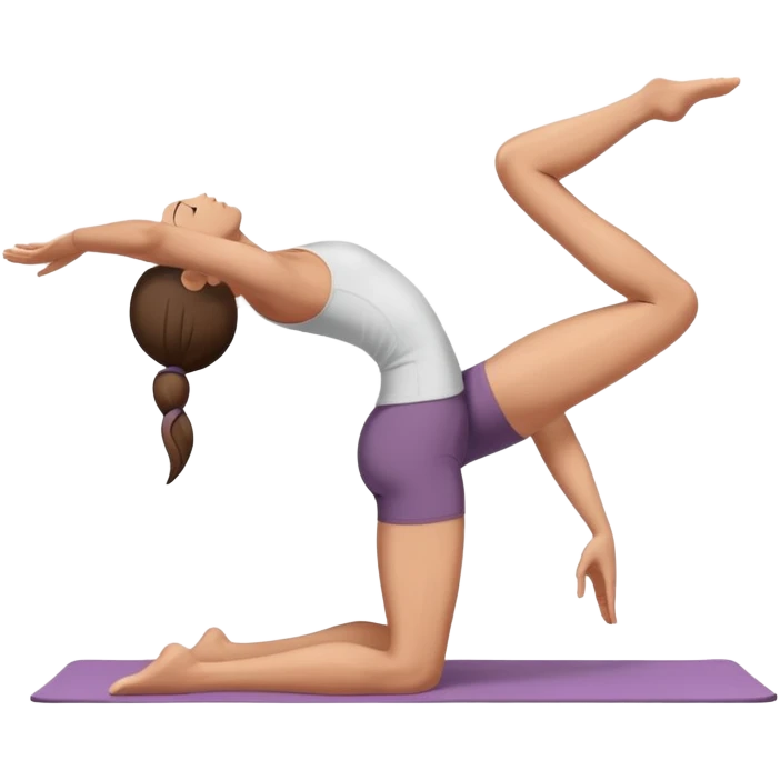 Arched back yoga pose emoji