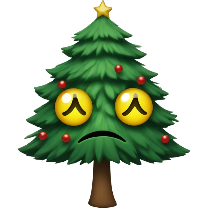 Smiley face with Christmas tree eyes  emoji