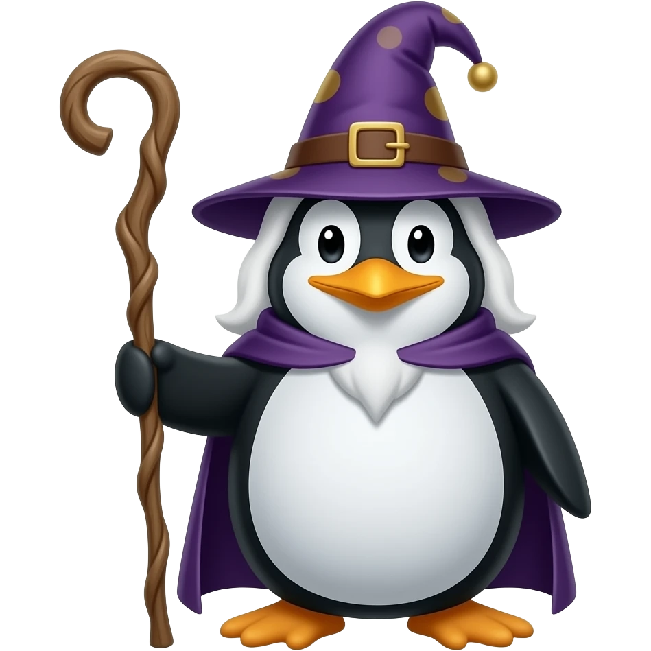 Penguin Wizard emoji