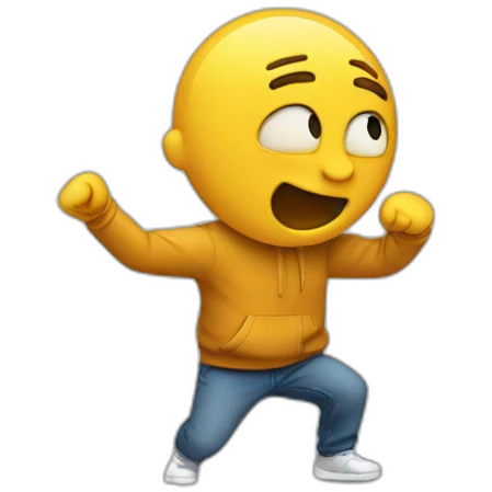Personne qui fait un dab emoji