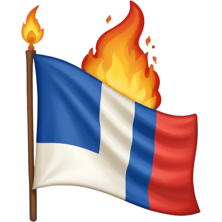 emoji bandera de francia ardiendo pero que sea la bandera de francia emoji