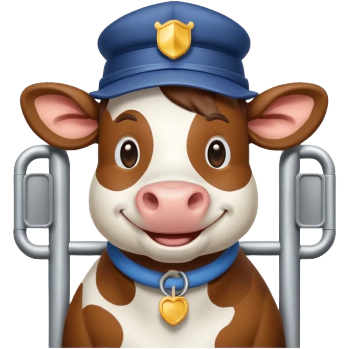 toll booth manned by a cow emoji