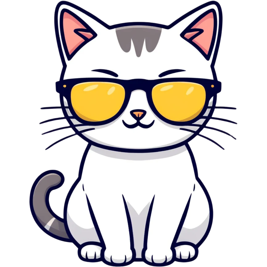 Cat with sunglasses emoji