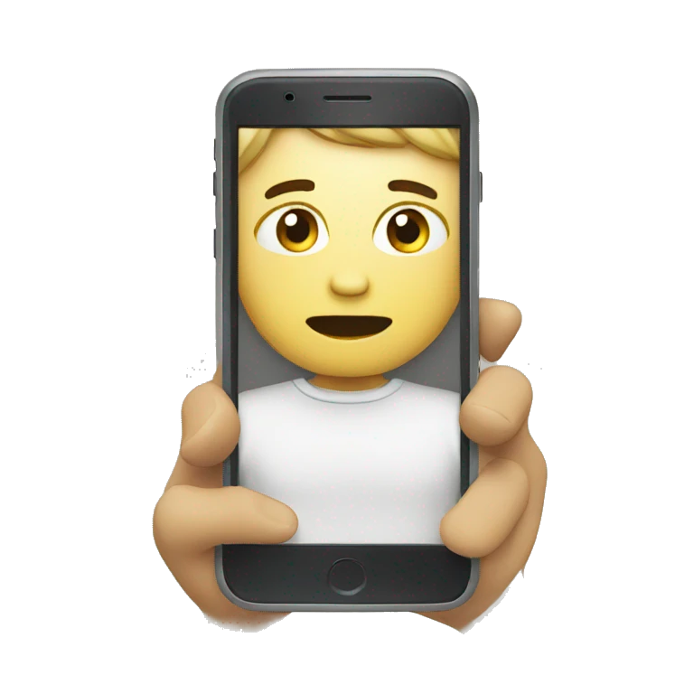 watching video from phone emoji