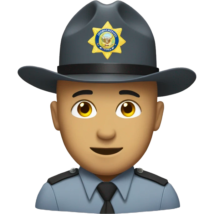 Washington state trooper bald with campaign hat emoji