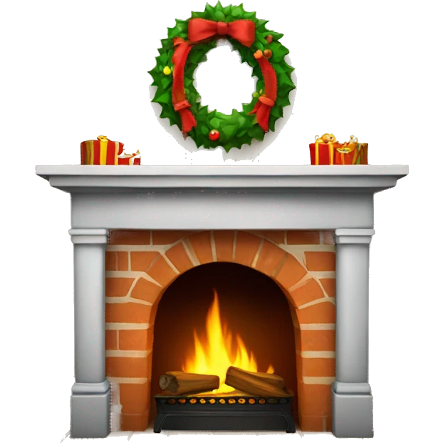 Christmas fireplace emoji