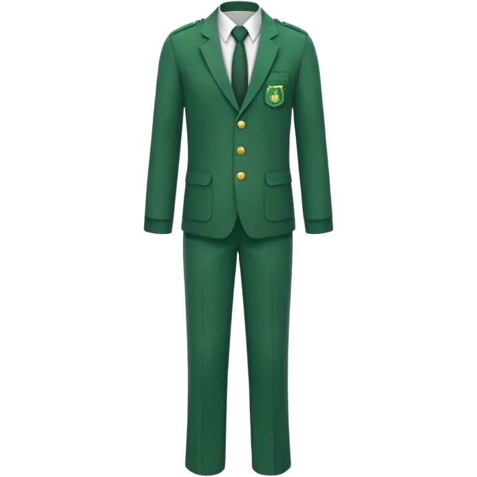 green academia uniform with pants emoji