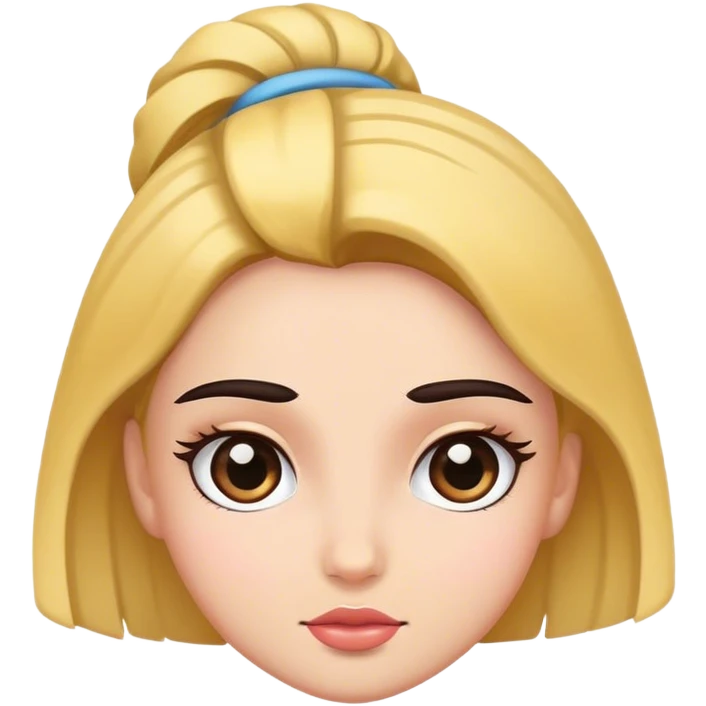 Eyebrow raise girl emoji