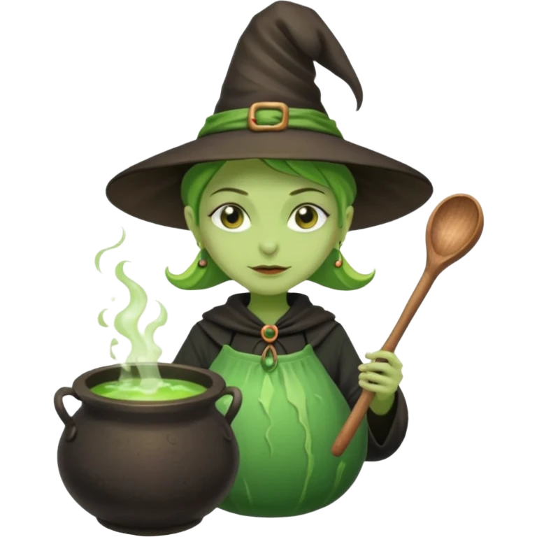 green witch cooking potion emoji