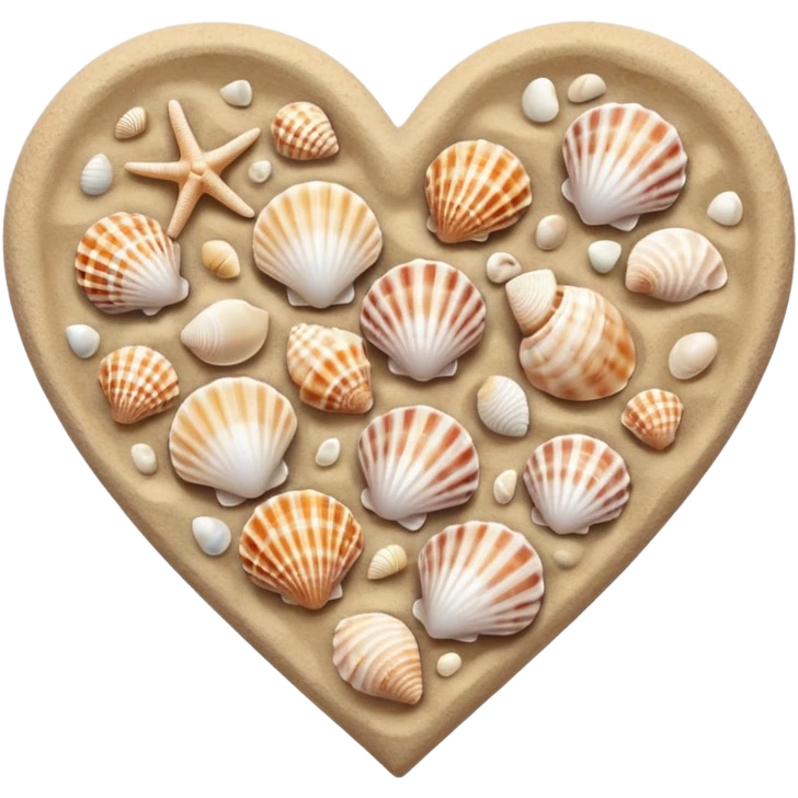 beach themed heart emoji