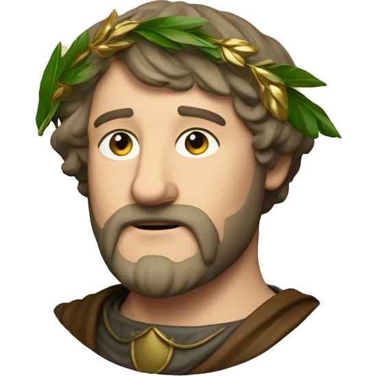Petrarch holds a golden laurel wreath in his hand emoji