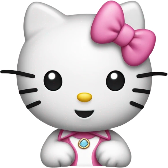 Hello kitty finger emoji