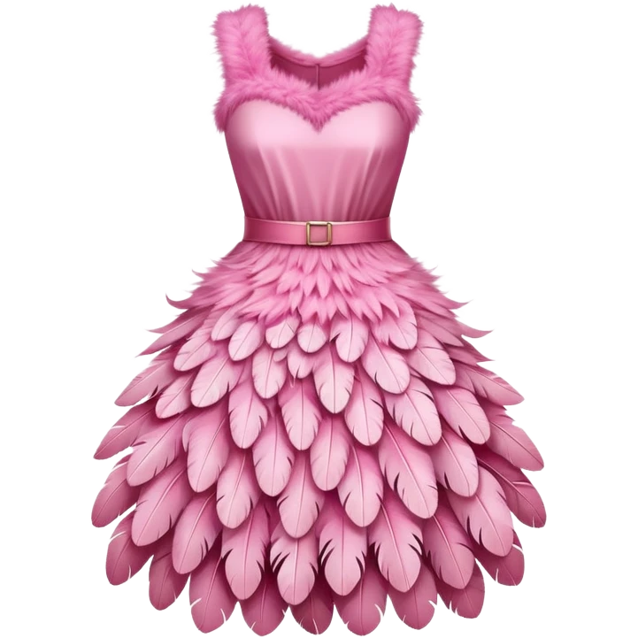 Pink feather dress  emoji